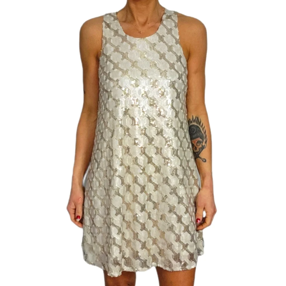 Ellison Golden Sequin Midi Dress Size Medium - Picture 1 of 5